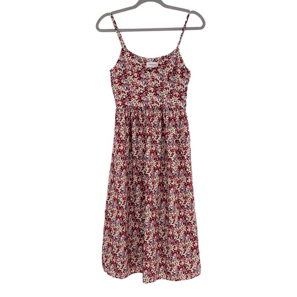 Otto D'Ame midi Vibrant Floral Camisole boho Summer Vacation Dress 2 XS - Picture 3 of 10